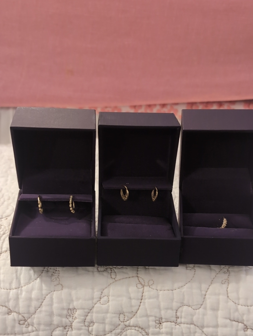 Gold Hoop Earrings Set